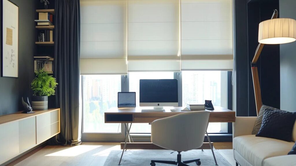 Which blinds are best for a TV room (daytime glare vs nighttime viewing)?