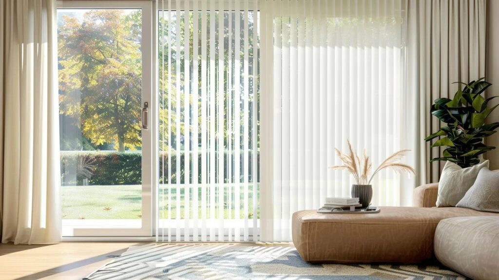 What measurements do you need for vertical blinds on a sliding door?